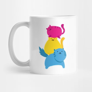 LGBTQ Cat Kawaii Progressive Pride Pansexual Flag Mug